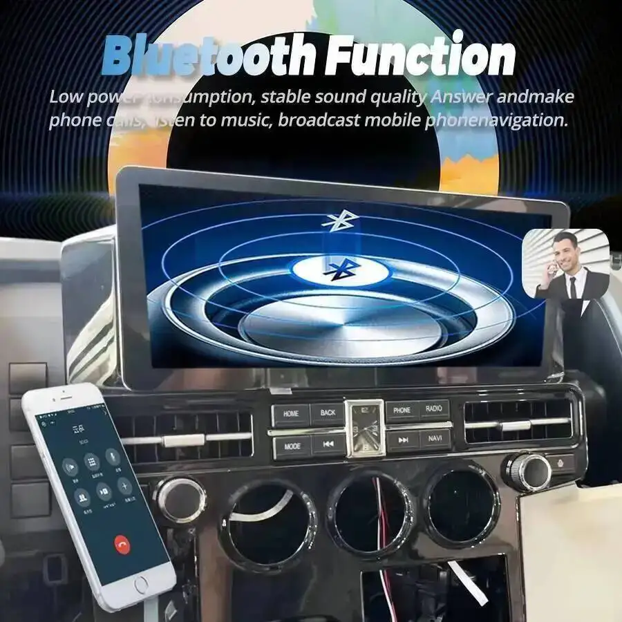 Multimedia 12.3Inch Screen For Toyota Hiace GRANVIA GPS Navigation Video Player Android Auto Car Radio CarPlay 4G WIFI