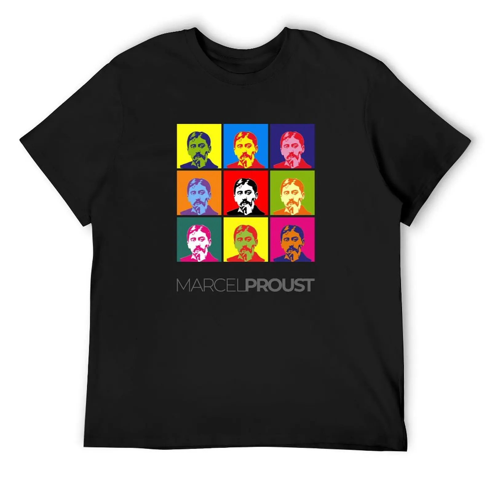 Marcel Proust pop-art poster portrait T-Shirt summer top vintage clothes men clothing
