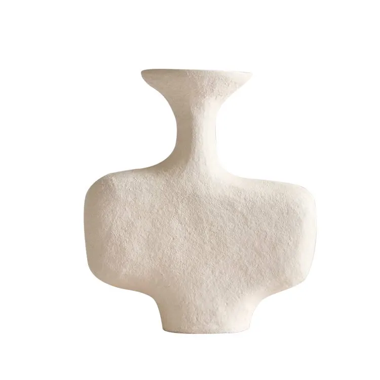 Simple modern irregular wide-body vase, living room entrance creative home decoration flower arrangement