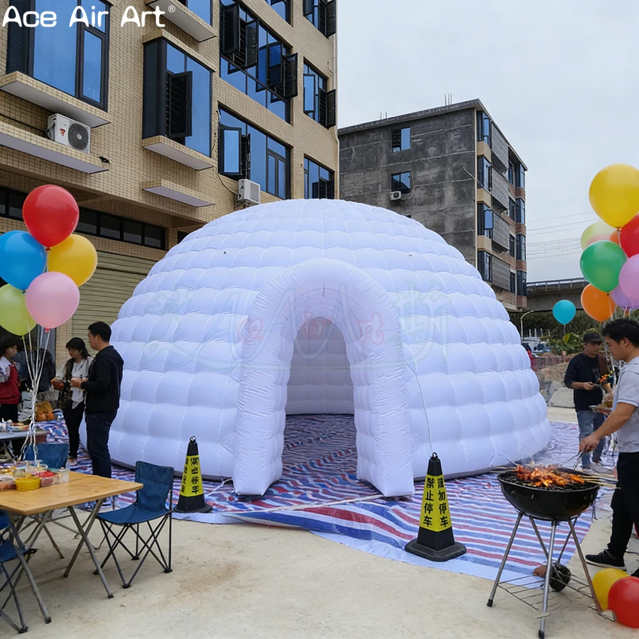 

Надувной выставочный шатер на заказ, уличный тент для мероприятий, коммерческий надувной шатер-иглу с RGB-подсветкой