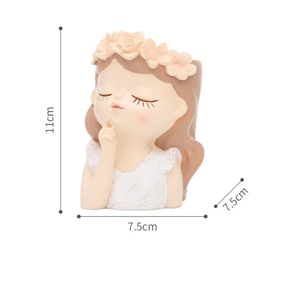 أصيص زهور مصنوع يدويًا من الراتنج للفتيات ، المزارعون ، النحت ، الإبداعي ، ديي ، لطيف ، المنزل ، ديكور الغرفة ، هدية #5