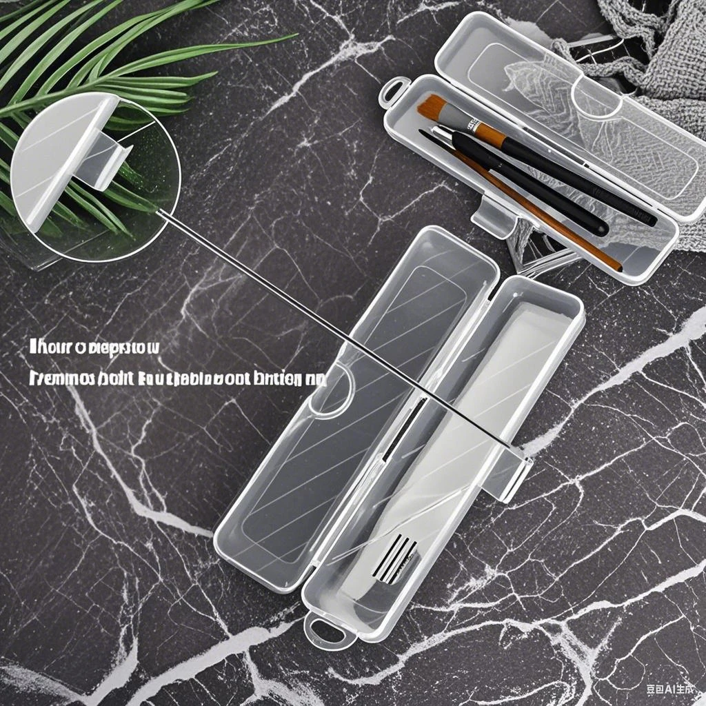Transparent Dustproof Plastic Paintbrush, Makeup Brush, Spoon, Chopsticks, Nail Art Pen, Data Line, Small Objects Storage Box