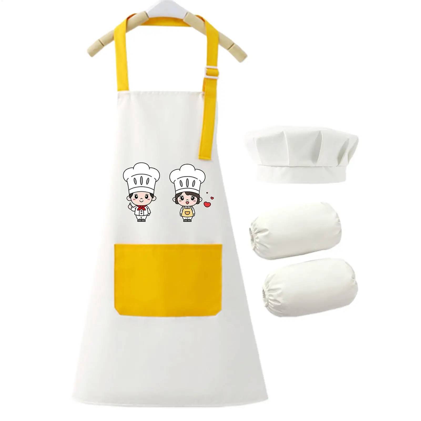 

Kids Apron Adjustable Waterproof Bib Painting Apron Kids For Boys Girls Ages 2-12 Baking Cooking Classroom Home Garden Kitchen