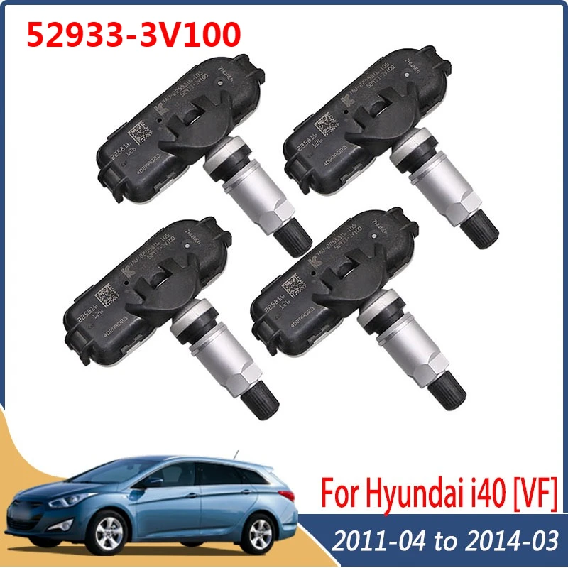 52933-3V100 For Hyundai I40 [VF] 2011 2012 2013 2014 Tire Pressure Monitor System Sensor 4PCS TPMS 434MHZ 529333V100