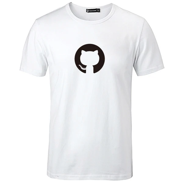 new cotton short-sleeved T-shirt github octopus cat open source programmer programming geek GEEK t shirt men