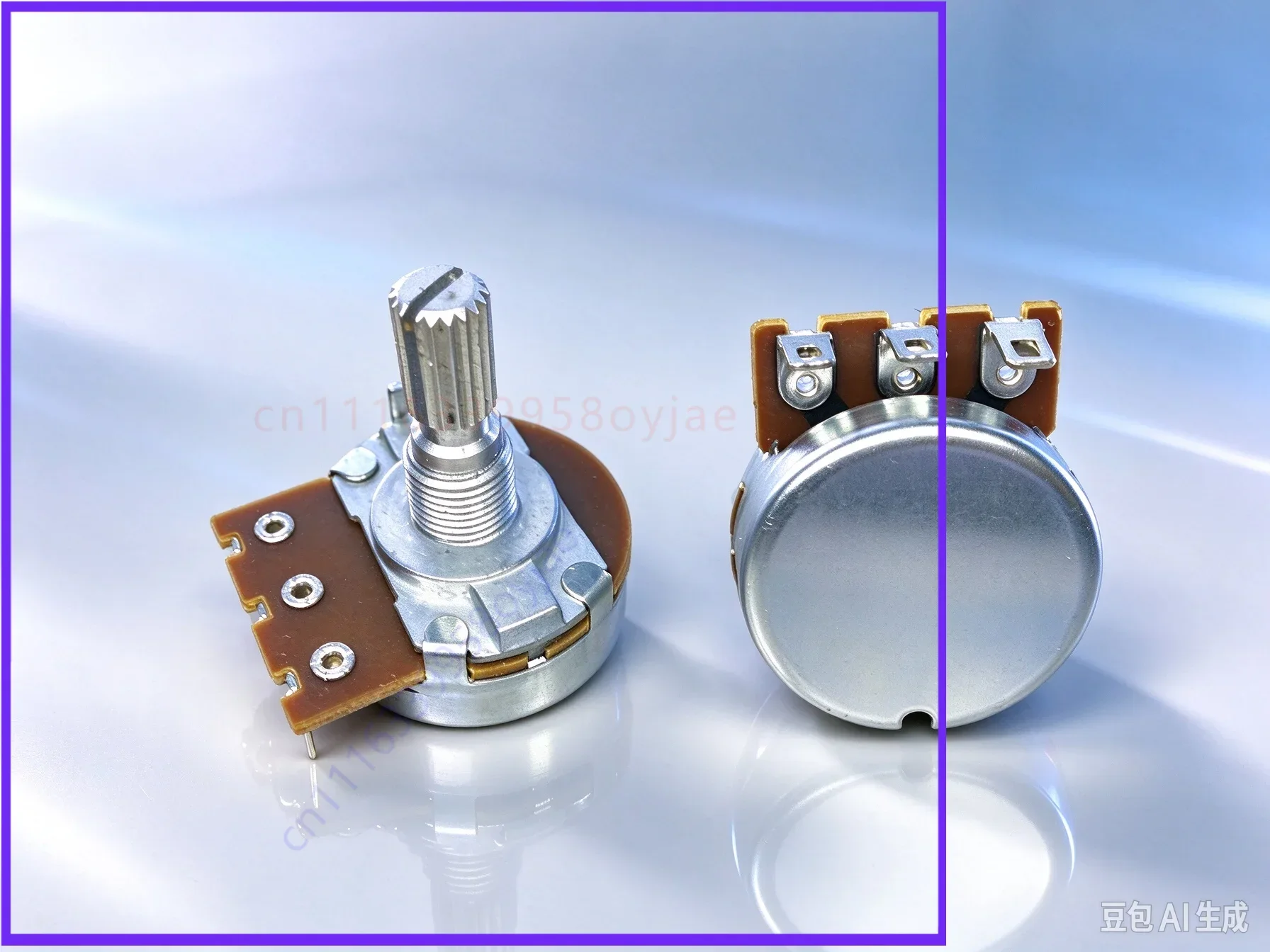 Single Turn E420K-254A2 Potentiometer 10A 250K 3-Pin Knurled Shaft for Equipment Adjustment