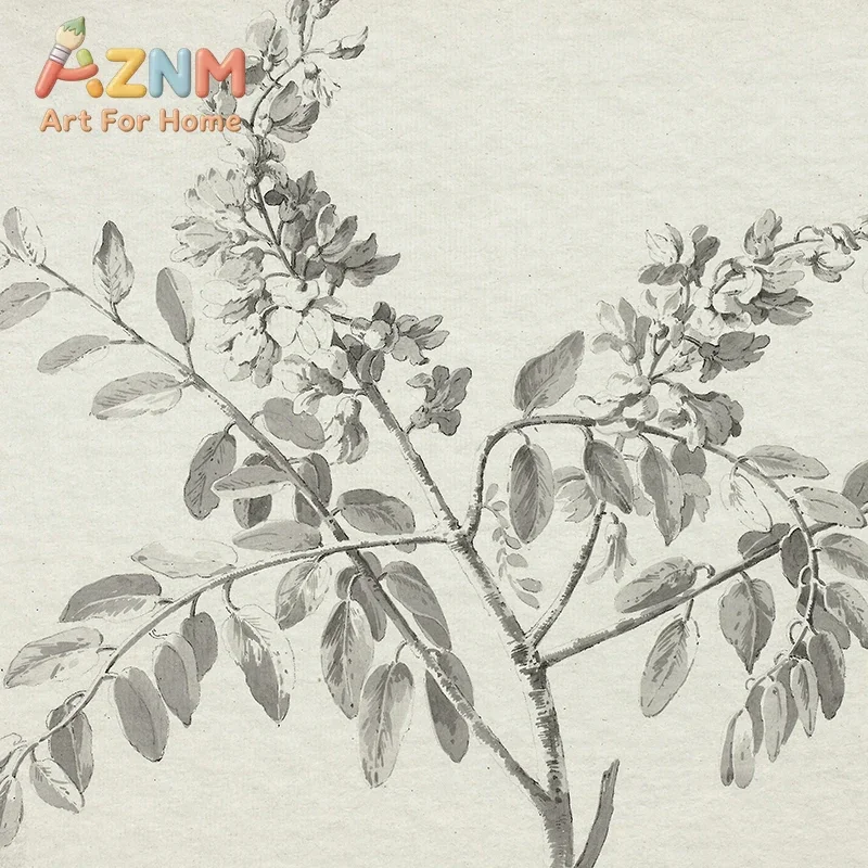 AZNM Vintage Tree Sketch Canvas Wall Art, Antique Botanical Plant Pencil Drawing Print, Neutral Wabi Sabi Poster, Unframed Canva
