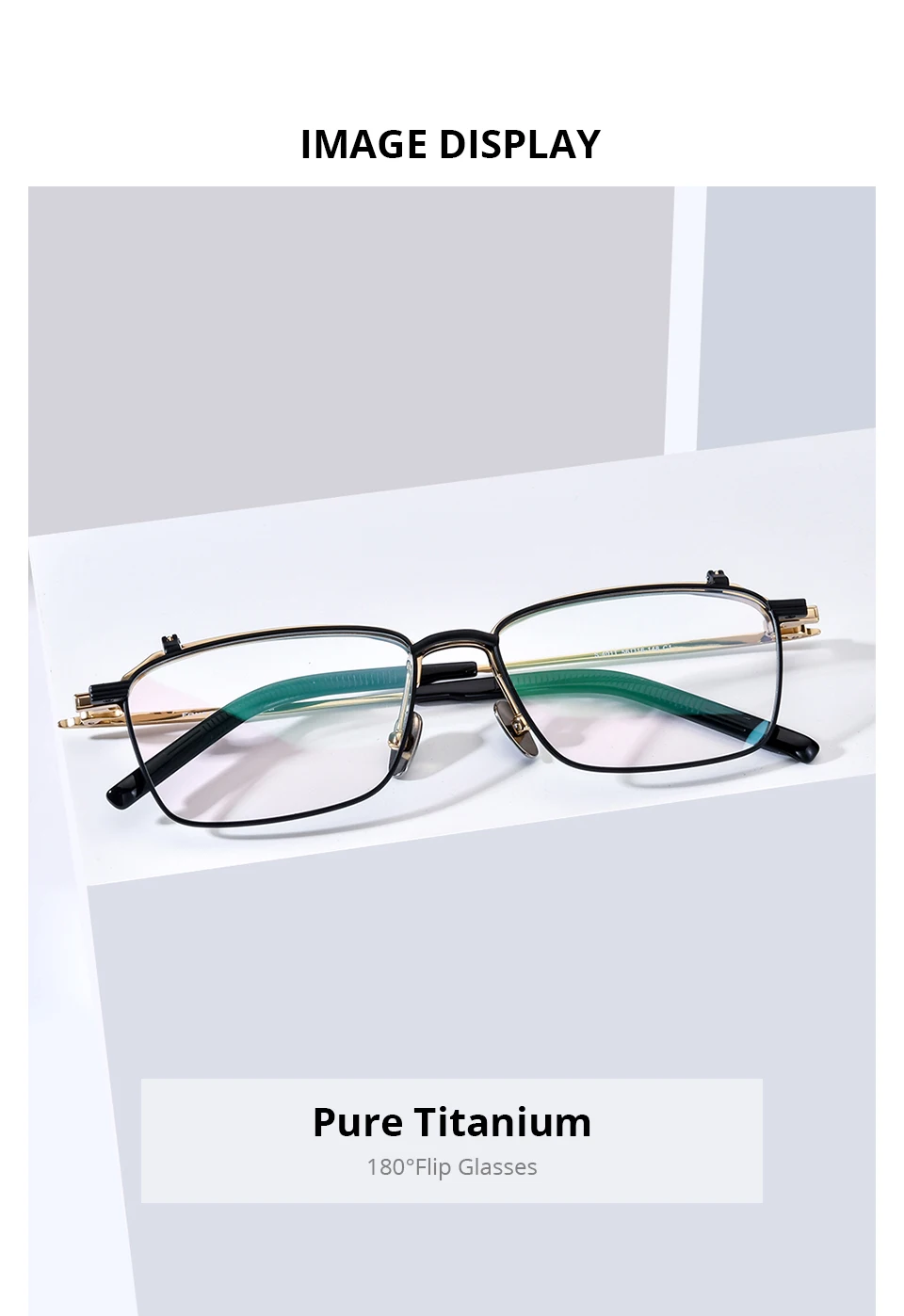 FONEX Titanium Glasses Frame Men Brand Design Flip Square Eyeglasses Frame Flip-up High Quality Japanese Ultralight Eyewear 401T