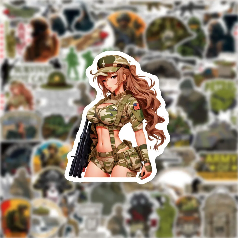 10/50Pcs Military Force War Cool Stickers Laptop Skateboard Motorcycle Guitar Bike Waterproof Graffiti Sticker Decal Kid Toys