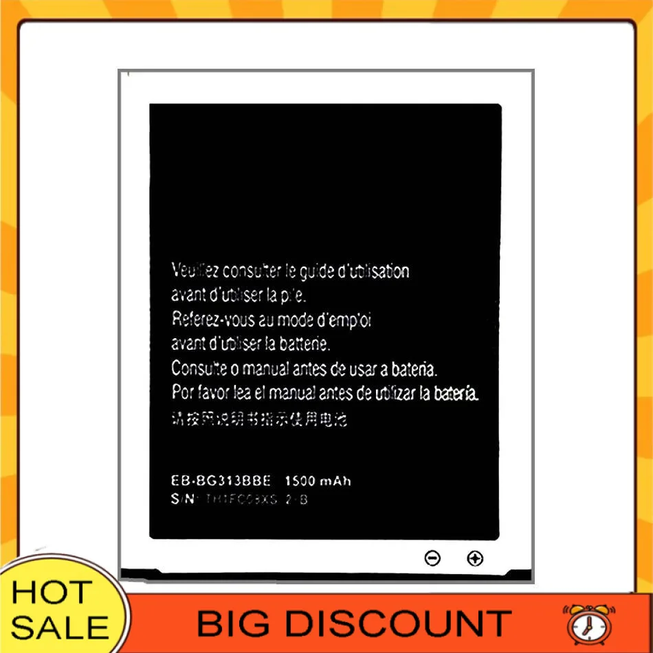 Аккумулятор мобильного телефона EB-BG313BBE 1500 мАч для Samsung G310 G310A G310H G313 G313H G313HU G313HZ J105M J105Y J106 J106B Аккумулятор мобильного телефона EB-BG313BBE 1500 мАч для Samsung G310 G310A G310H G313 G313H G313HU G313HZ J105M J105Y J106 J106B