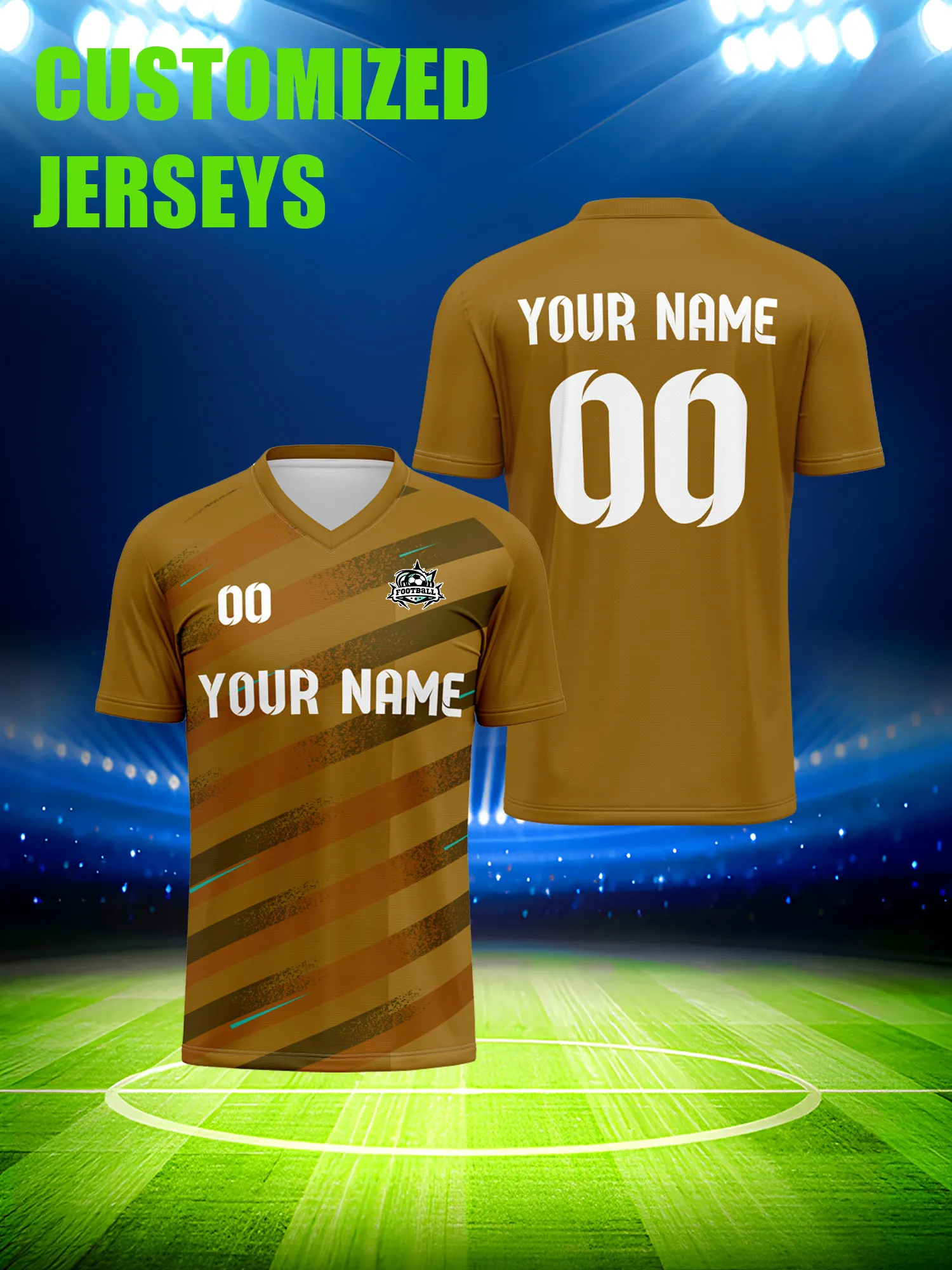 

Custom Soccer Jersey With Custom Image, Number And Name, retro vintage classic collector fan shirt
