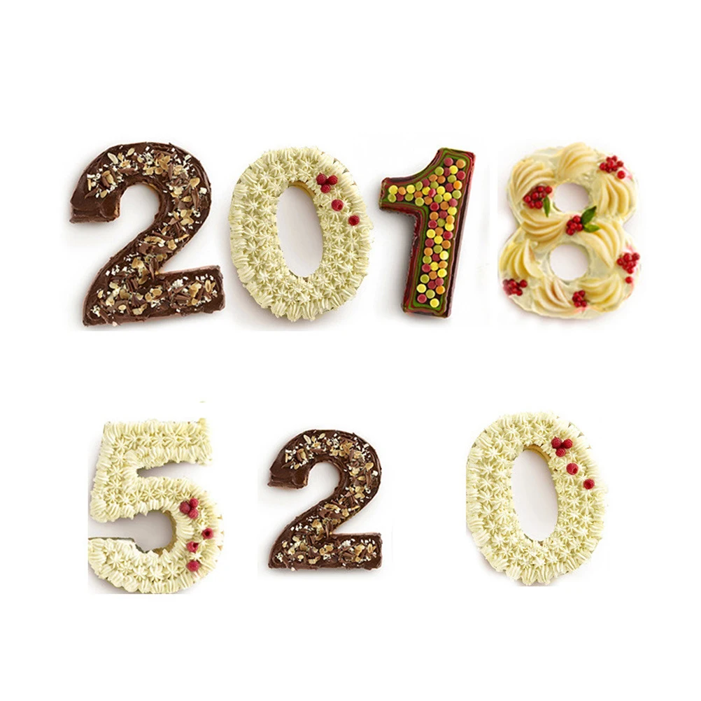 

Digital Cake Mold Red Baking Cold-resistant Dessert Decorating Tool Microwave Safe