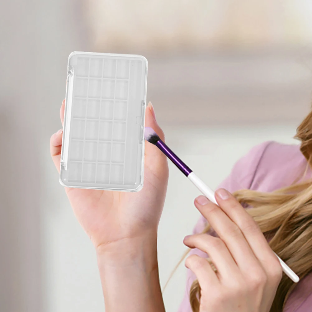 

2 PCS Eye Shadow Storage Box Empty Make up Palette Lipstick Container Eyeshadow with Grid