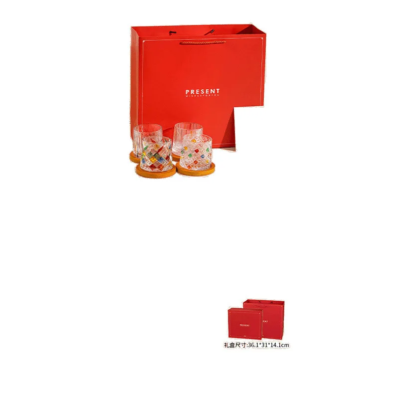 

Set light luxury high-end foreign wine cup wedding gift engagement souvenir home thickened