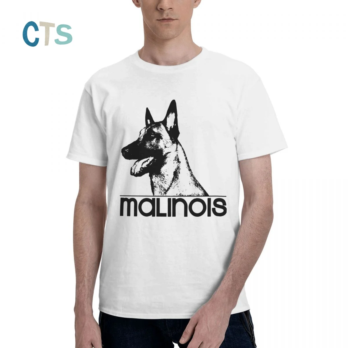 Malinois Belgian Shepherd Mechelaar T-Shirt for Men Women Dog Lover Vintage Pure Cotton Tees Short Sleeve T Shirt Plus Size