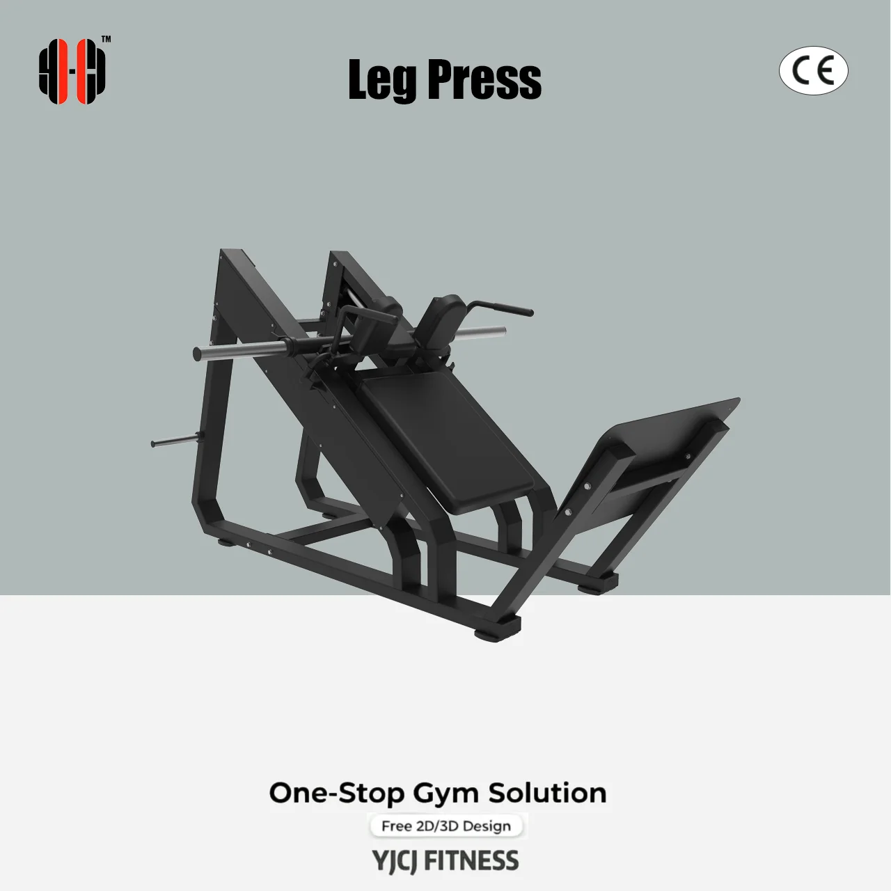 Plate Loaded Sled Drive Steel Durable Commercial Gym Lower Body Leg Press Machine with Wide Back Pad
