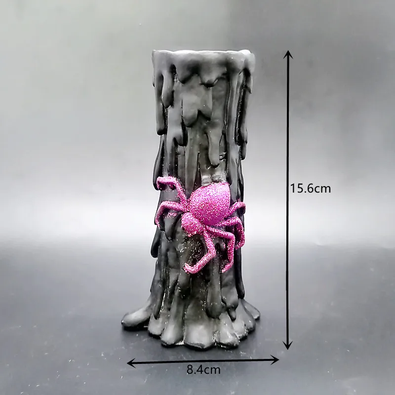 Black Spider Silicone Mold Candle Holder DIY Resin Gypsum Candle Model Halloween Decoration Tool for Creative Crafting