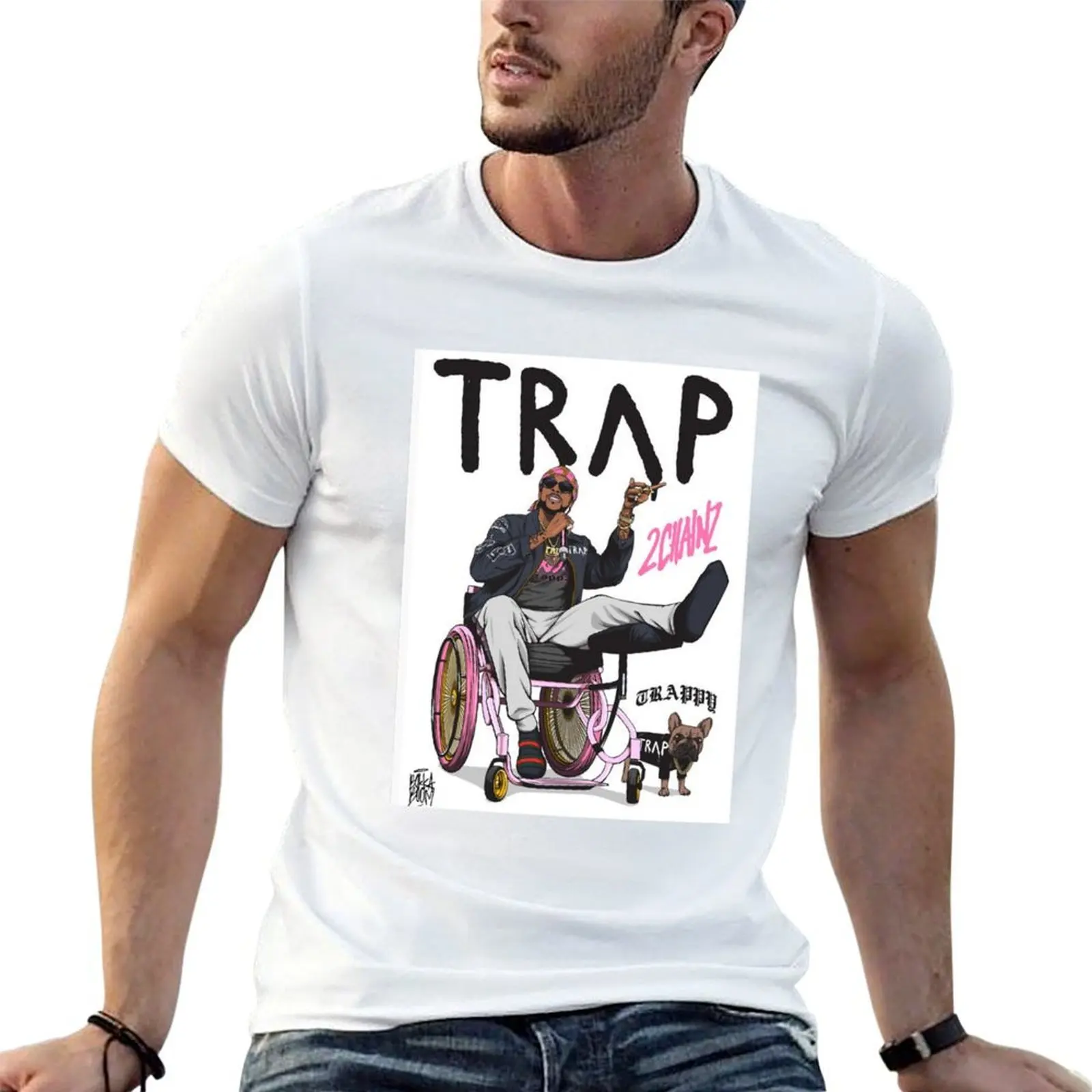 TRAP 2 Chainz T-Shirt summer 2026 sweat mens graphic t-shirts funny
