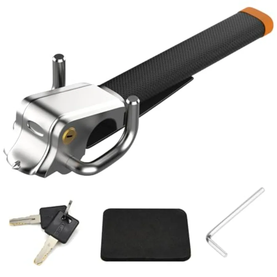Anti-Theft Car Steering Wheel Lock Heavy Duty Leather Anti-Theft Car Device Fit Any Brand Vehicle or Truck Car Security Anti Th