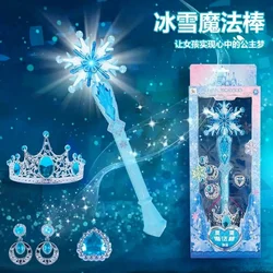 Principessa Elsa Magic Fairy Wand Kawaii Style Glowing Toy Music Bala Little Magic Fairy Flash Wand Girl sorpresa regalo di compleanno