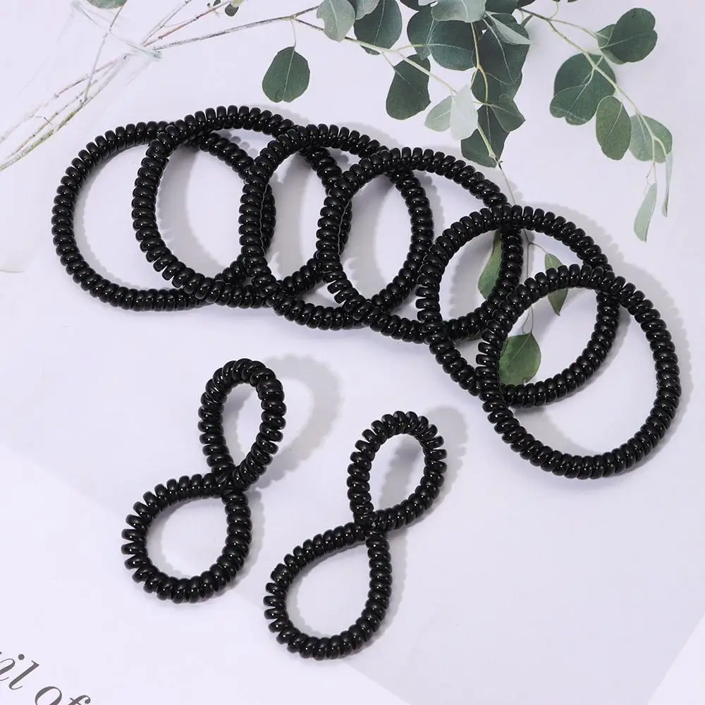 20pcs Accessory Elastic Super Thin Rubber Hair Ropes Telephone Wire Ponytail Holder