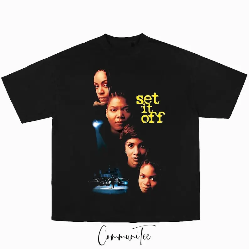 Set It Off Movie Rap Big Face Head Vintage 90s 00s Graphic Queen Latifah Vivica Fox Jada Pinkett Smith Kimberly Elise tshirt