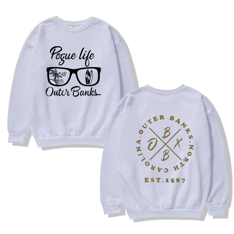 Pogue Life Oversized Pullover , Outer Banks Sweatshirt, Gift, Obx,Beach,North Carolina Coast Pullover,Harajuku Streetwear,Unisex