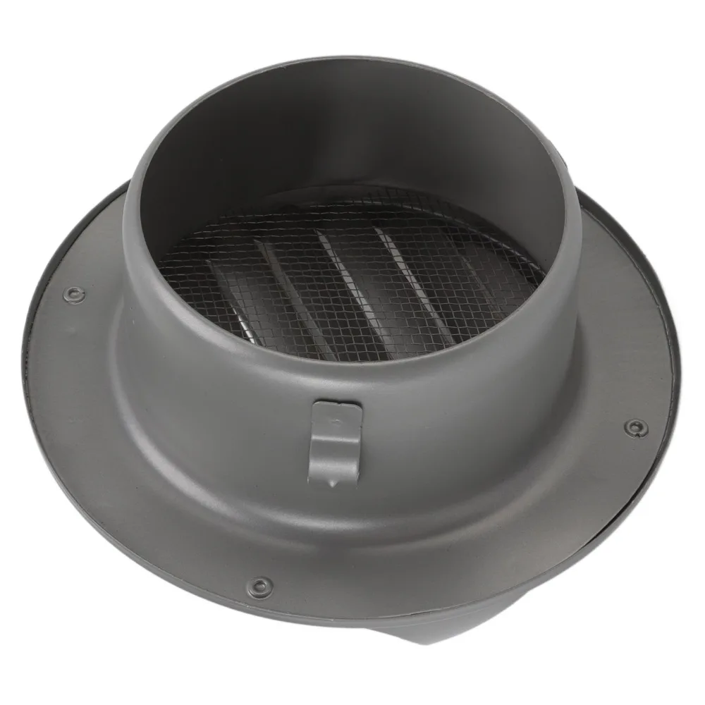 4 Inch Diameter Louvered Vent Cover Round With Fly Screen Mesh Wall Vent Thickened 304 Stainless Steel Exhaust Vent Hood