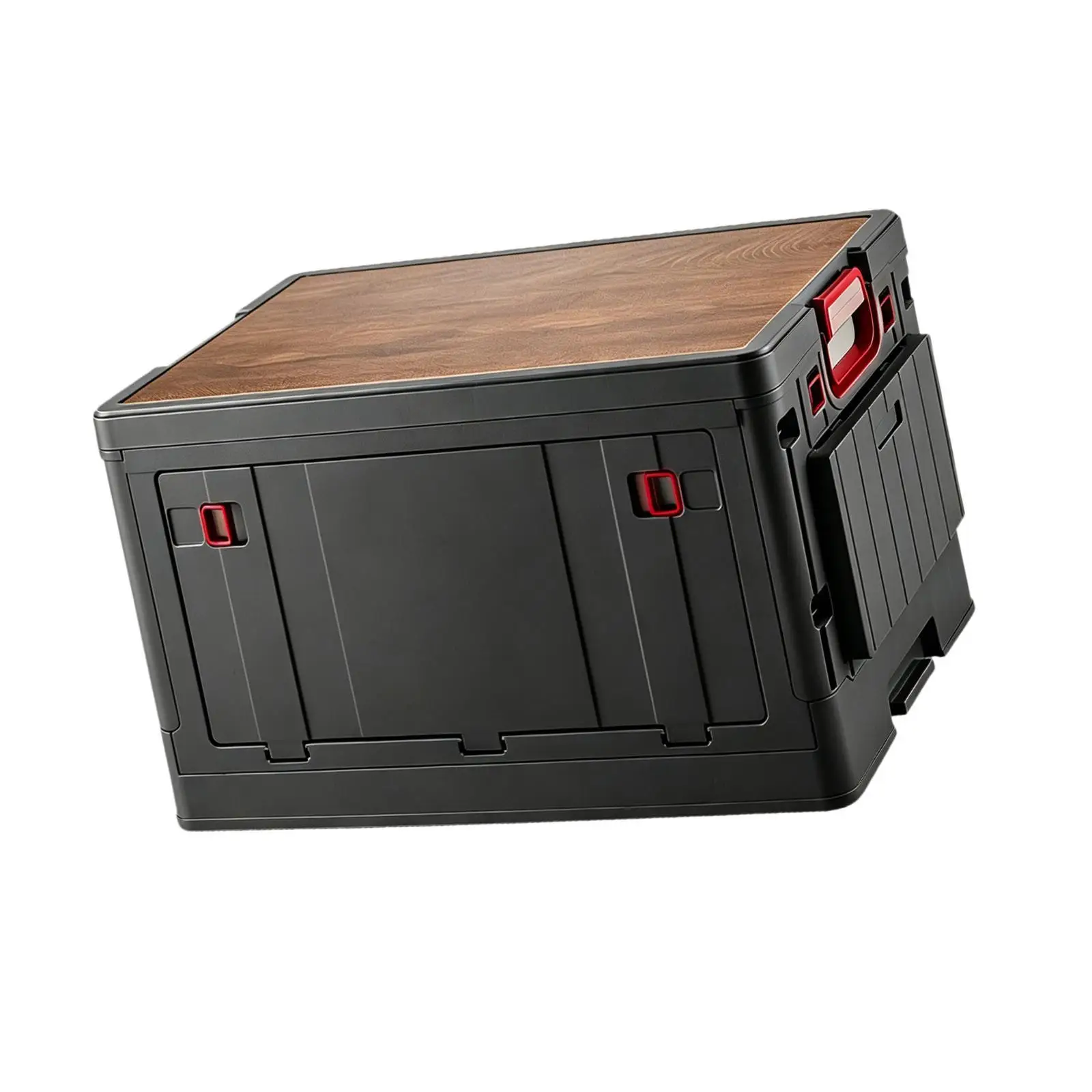 Camping Storage Box with Lid Multiuse Folding Table Organizer for Outdoor Picnic Car RV Road Trips Fishing Living Room