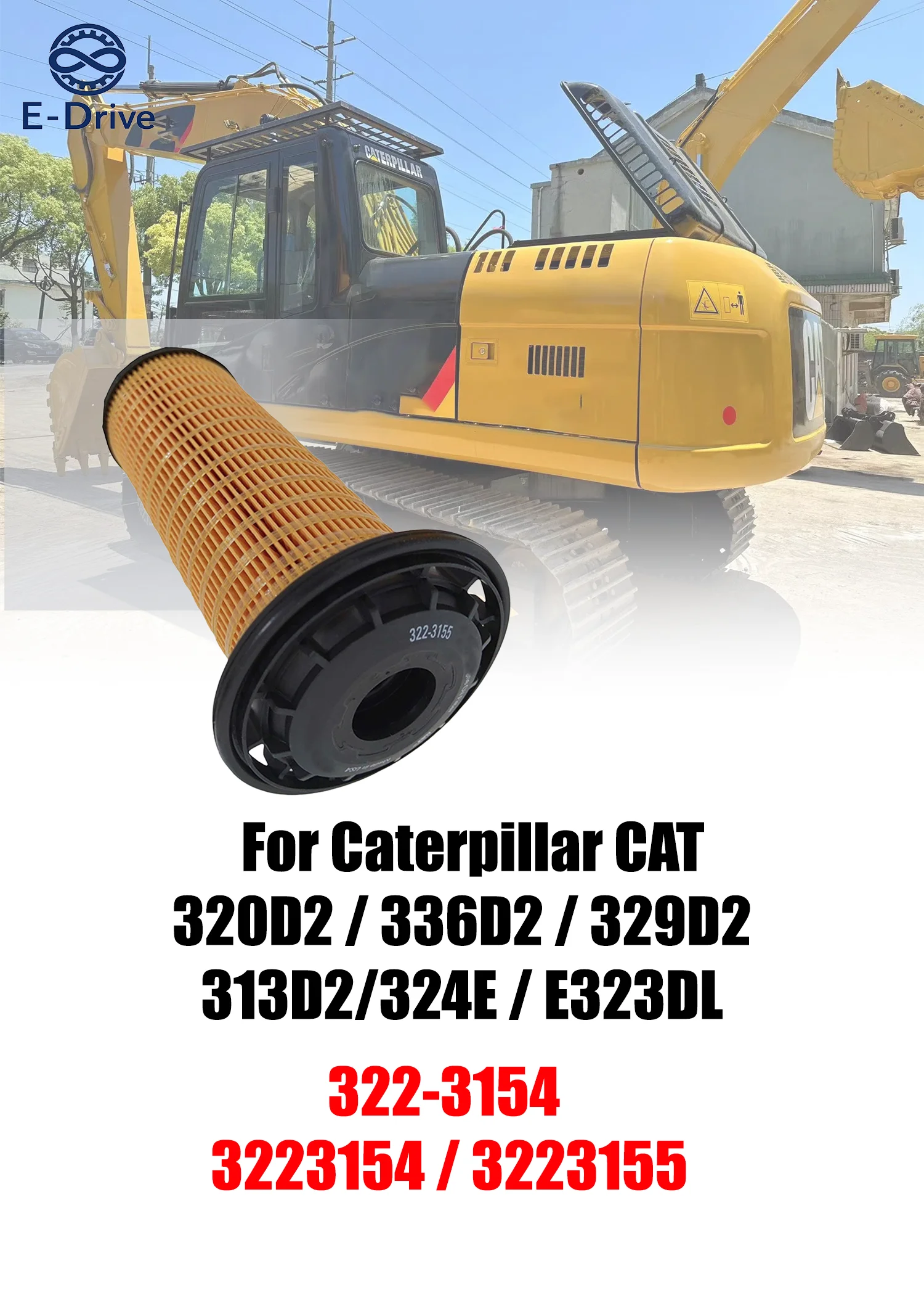 322-3154 3223154 3223155 Engine Oil Filter for Caterpillar CAT 320D2 336D2 329D2 313D2 324E E323DL
