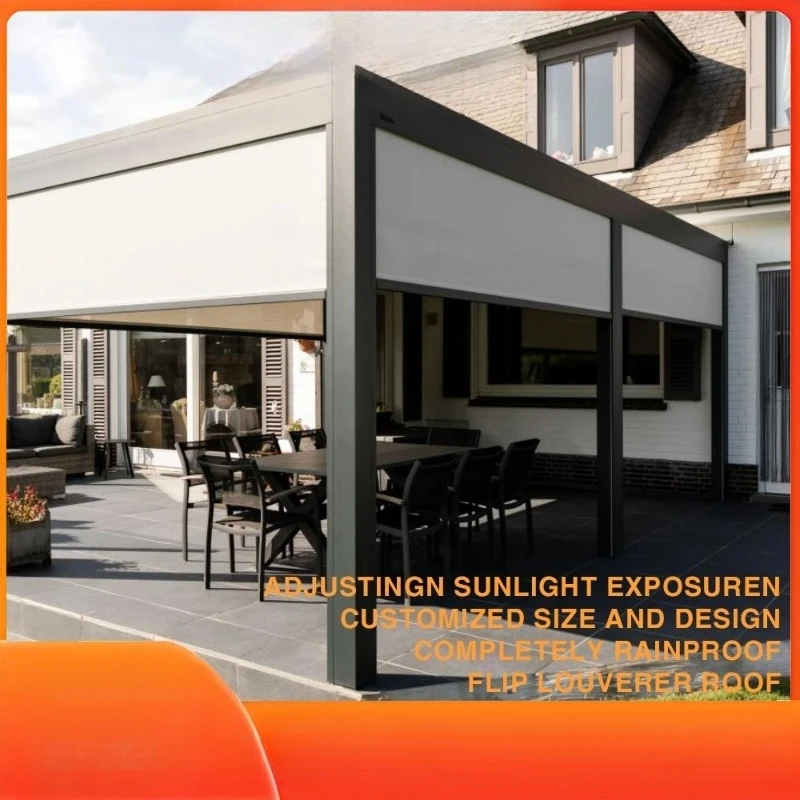 Modern Outdoor Bioclimatic  Aluminum Louvered Motorisées Pergolas  3x3m/10x10ft Shed  Alloy Rain Protection
