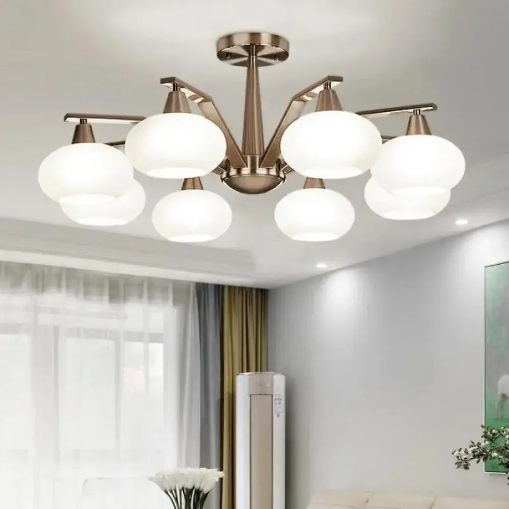 

Modern Lustre LED Chandelier Nickel Metal Lighting Living Dining Room Decor Led Pendent Lights Bedroom Hanging Light Luminaire