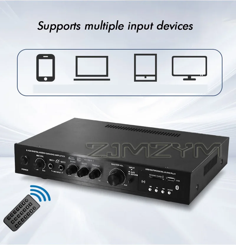 Bluetooth 5.1 Sound Speaker Amplifier Stereo Audio Amplifier Audio Stereo System Components Ultra-heavy Bass High Power HiFi