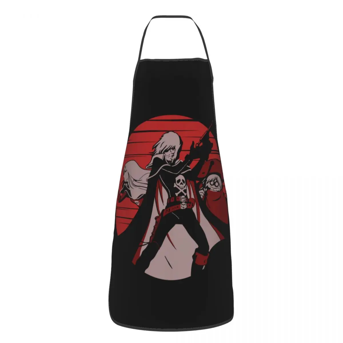 Space Pirate Captain Harlock Apron Women Men Unisex Bib Manga Anime Cooking Kitchen Tablier Cuisine Chef Baking