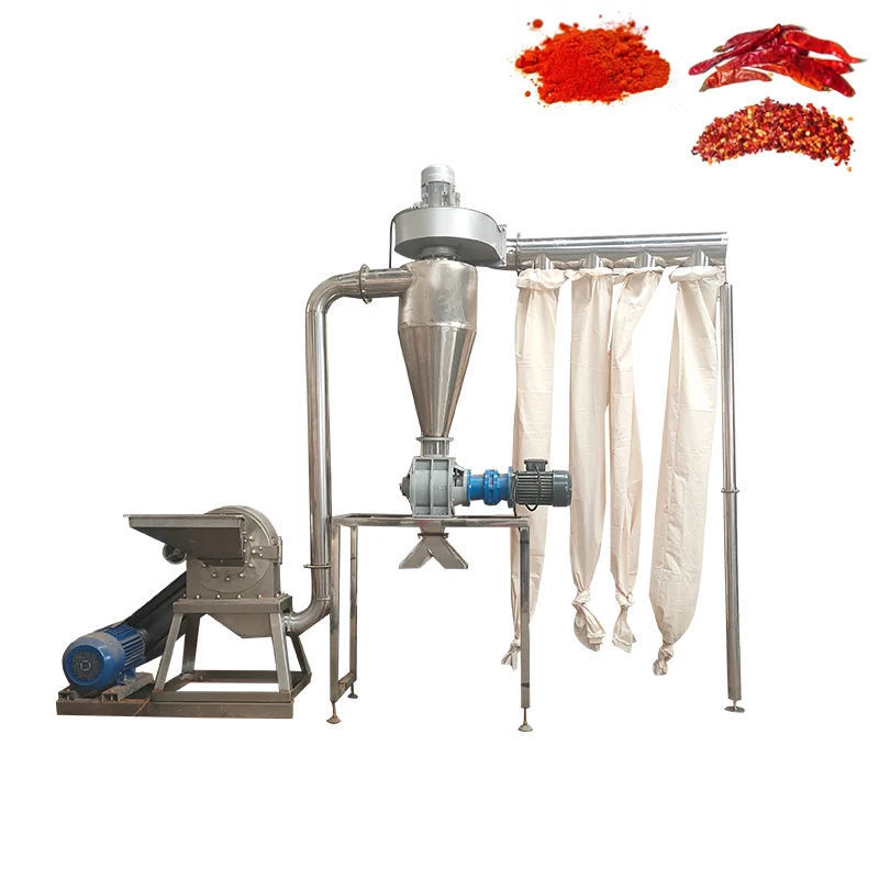 High Capacity Chili  Pepper Ginger Cumin Onion Curry Powder Grinding Machine Spices Red Chilli Powder Making Machine