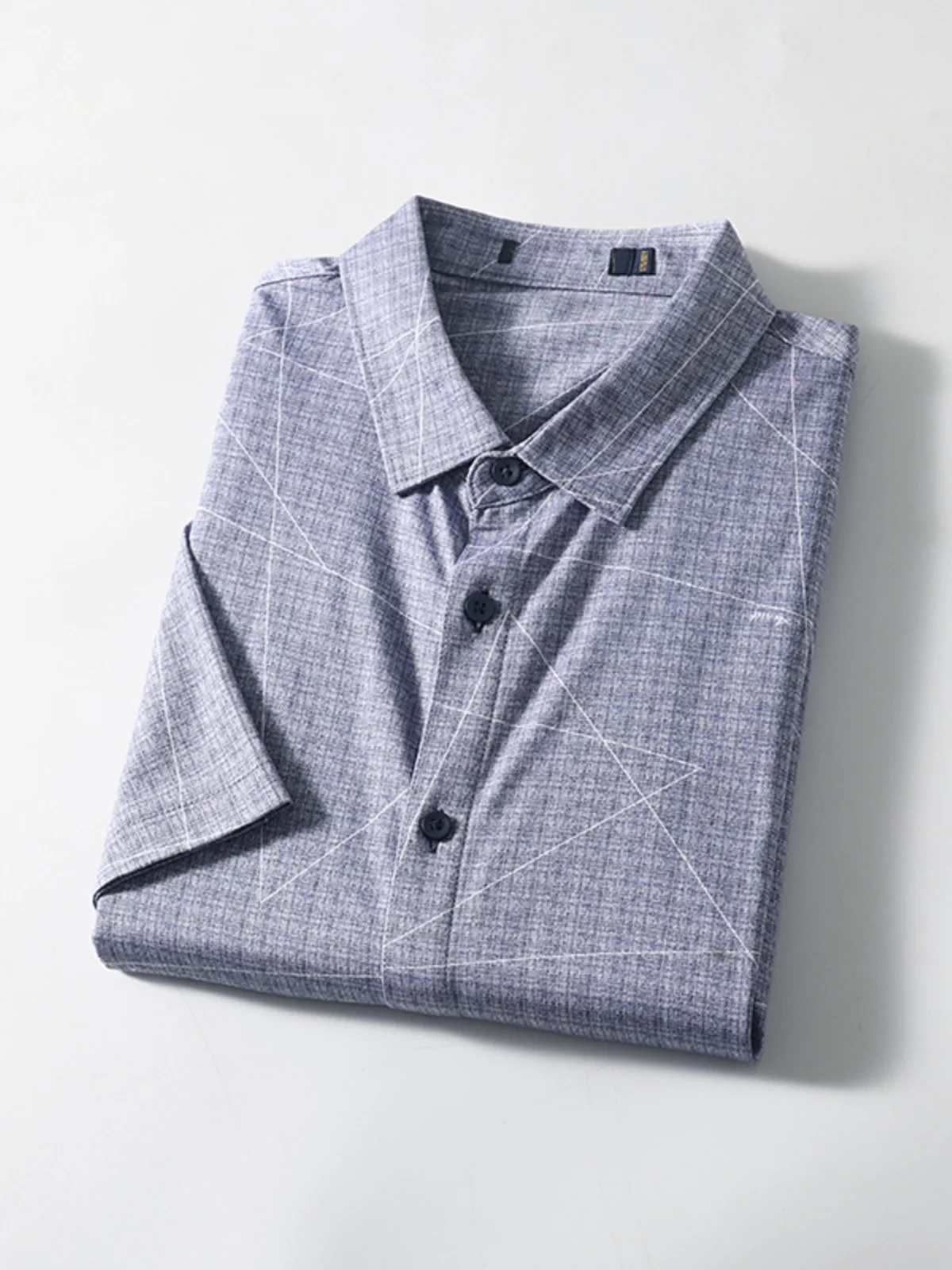 

Мужская летняя тонкая повседневная рубашка из 100% шелкового хлопка с коротким рукавом, не мнущаяся, дышащая, влагоотводящая, для делового и повседневного стиля