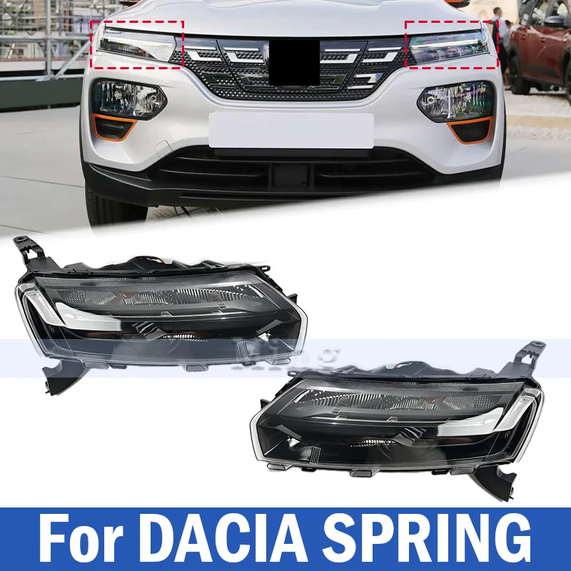 1pair Daytime Running Light Assembly Upper Headlight For DACIA SPRING Car Front Bumper Light Lamp