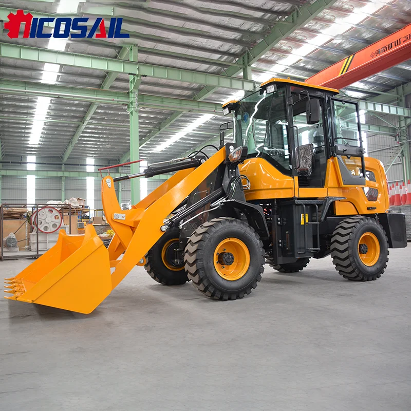 Le chargeur frontal 4x4 motoréducteur le plus populaire en Chine avec un nouveau moteur, capacité de charge de 2 à 6 tonnes, accessoires de seau polyvalents