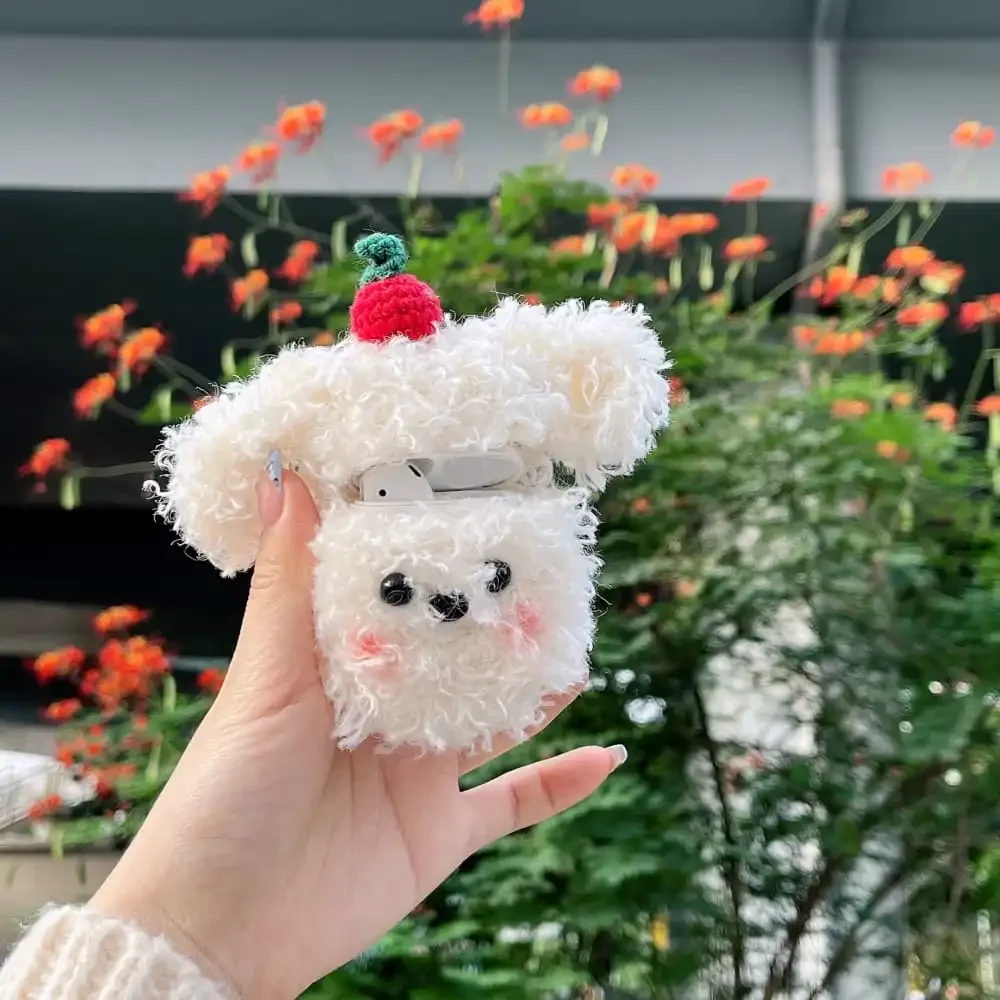 Cute Cartoon Puppy Earphone Protective Case for AirPods 1 2 3 4 Pro 2rd Hot Sale Soft Lovely Plush Anti-fall Protect Cover