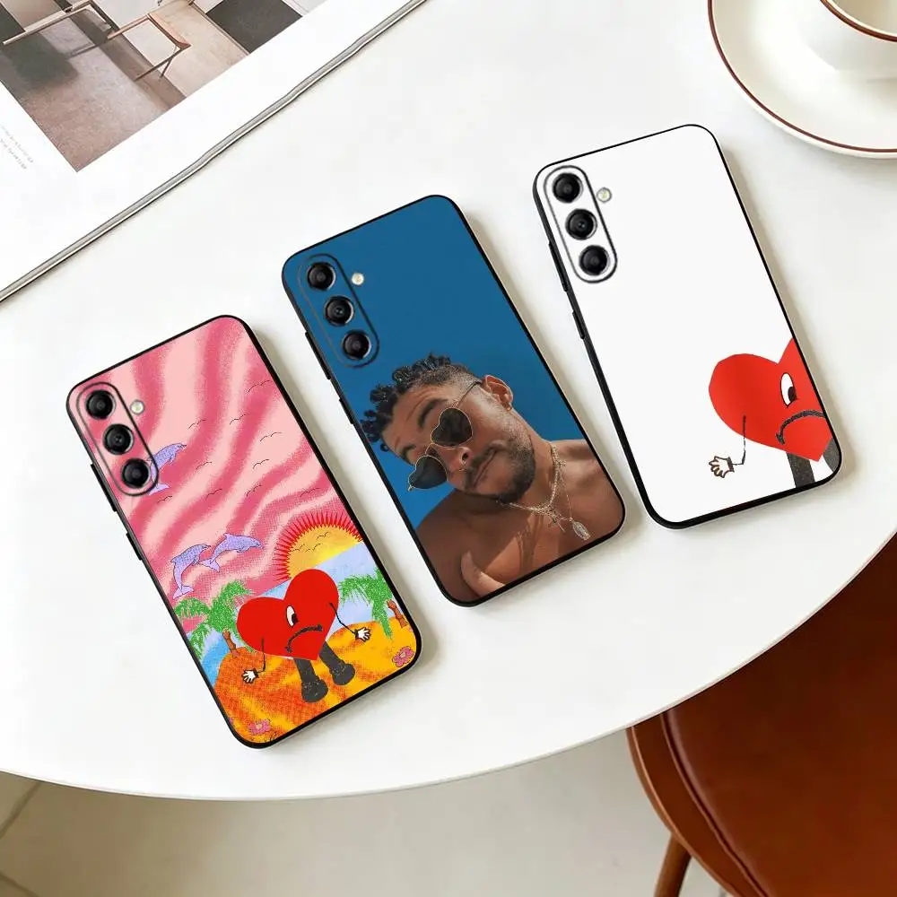 B-Bad Bunny Reggaeton Singer  Phone Case For Samsung Galaxy A73,A72,A71,A70,A53,A52,A51,Others Soft Black Cover