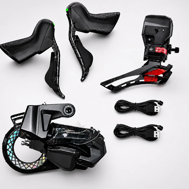 WHEELTOP EDS TX Draadloze Elektronische Racefiets Groepset Carbon Fiber Schakelhendels Hydraulische Schijfrem Grote Katrol Achterderailleur