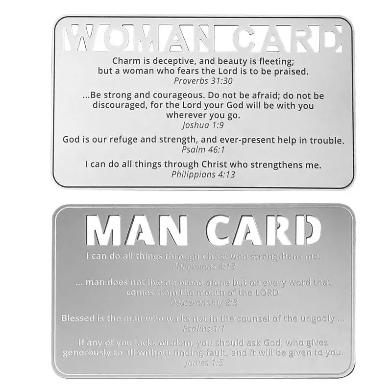 1pc Inspirational Prayer Cards Acrylic Bible Verse Card Portable Scripture Encouragement Card for Men Women Christian Bible Gift