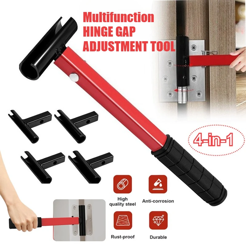 

Door Hinge Wrench Kit Door Hinge Adjustment Tool 14/19/21/25mm Precision Tool Set with Replacement Hinge Wrench Heads