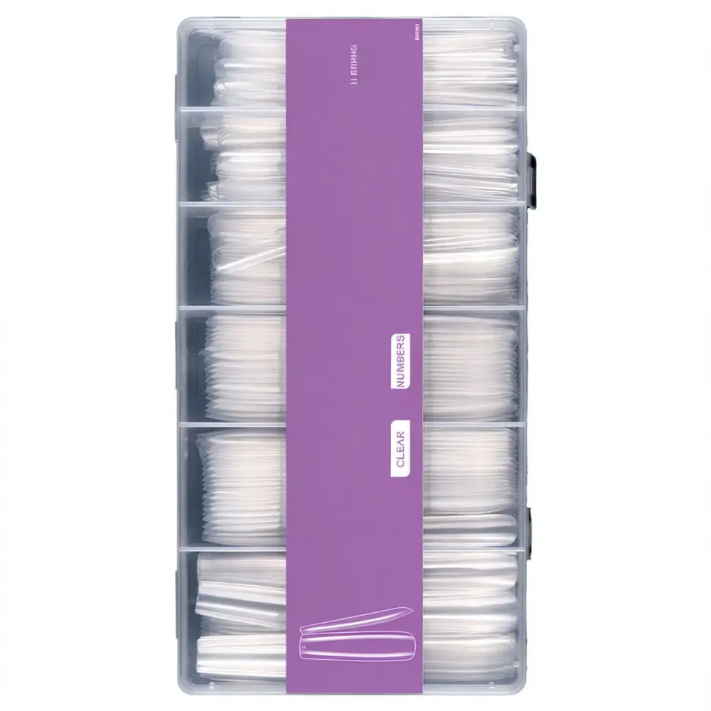 Long Ballerina Fake Nails Transparent Nail Art Extension Tips For Manicure Tool Professional ABS Plastic Nail Supplies