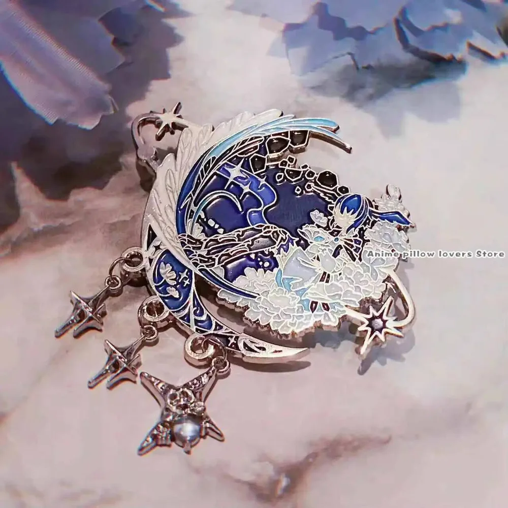 

Game Meteion Little Bluebird Cosplay Metal Badge Button Brooch Pins Collection Anime Pendant Souvenir