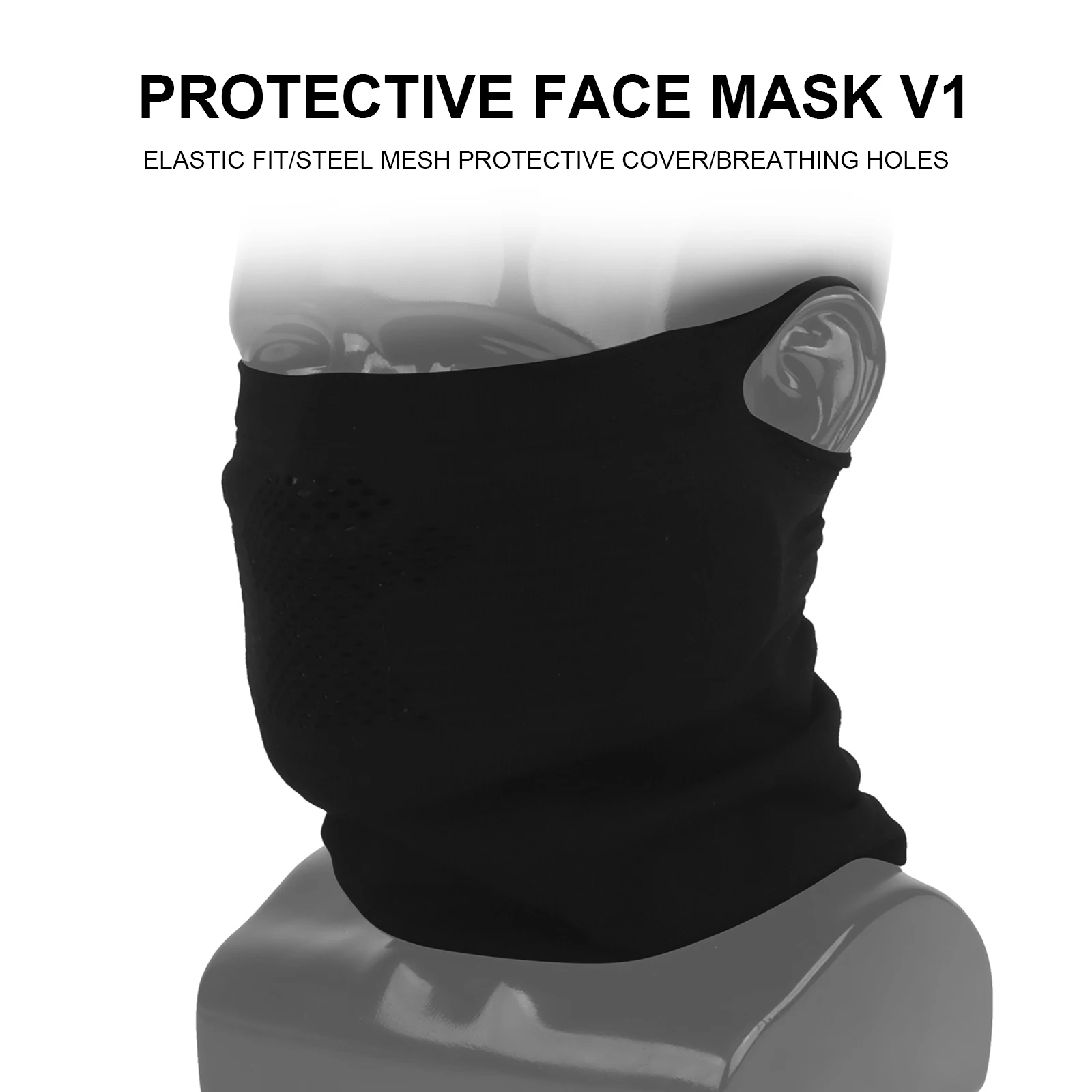 Tacticals Balaclava Mask with Detachable Steel Mesh Elastic Tacticals Halt Face Masks for Outdoor Tacticals CS Game Activities
