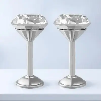 2 قطعة خطاف ستائر كريستال الفضة سبائك الزنك الماس الستائر تيباكس جدار شرابة هوك للمنزل نافذة الزخرفية عوائق