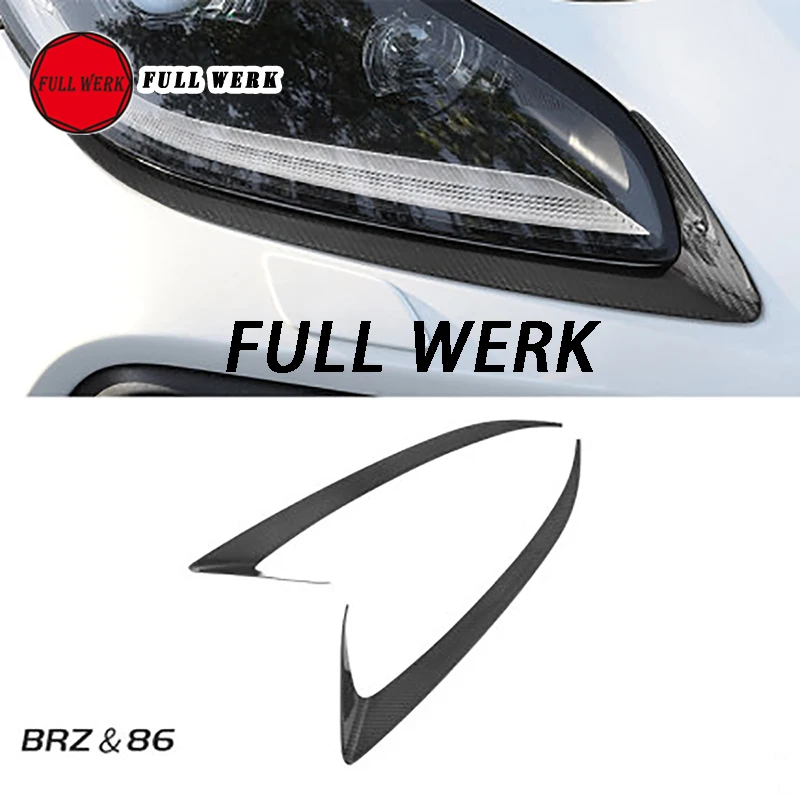 

1 Set Carbon Fiber Car Headlight Eyebrow Trim Decoration Cover Sticker Strip for Subaru BRZ Toyota 86 Exterior Accessory
