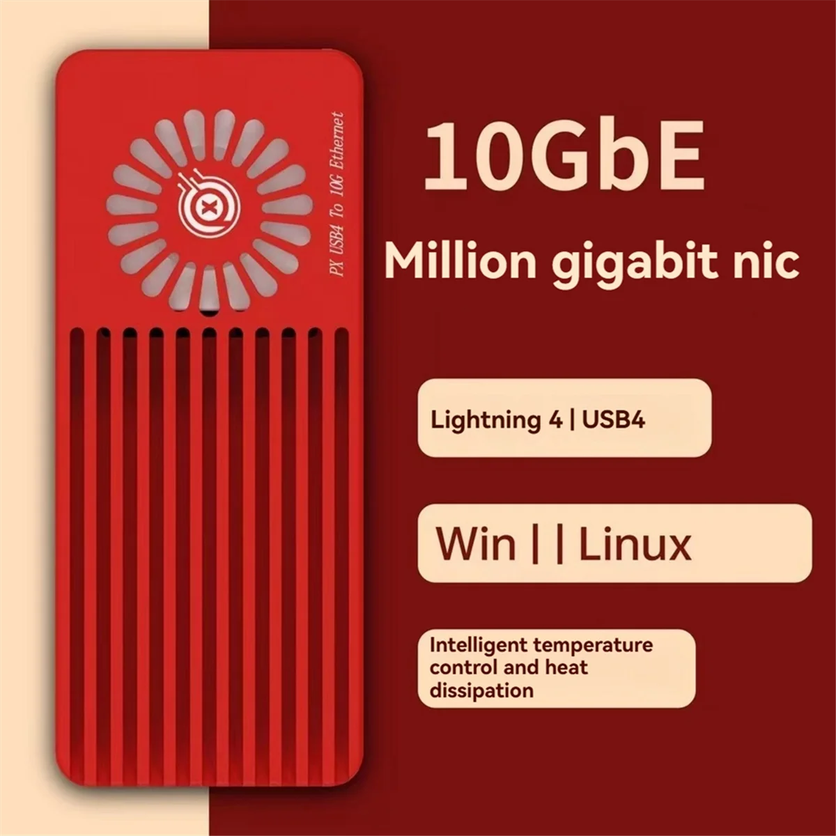 N18R لبطاقة إيثرنت 10G USB4 إلى 10G إيثرنت لـ 3/4 10Gbps USB4 لـ Win10/11 Linux