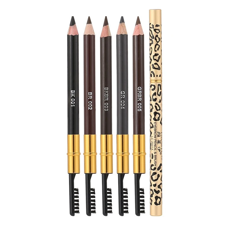 Lasting Color Double Head Eyebrow Pencil with Brush Waterproof Brow Tattoo Tint Liner Pen Waterproof Eyebrow Enhancers Cosmetics